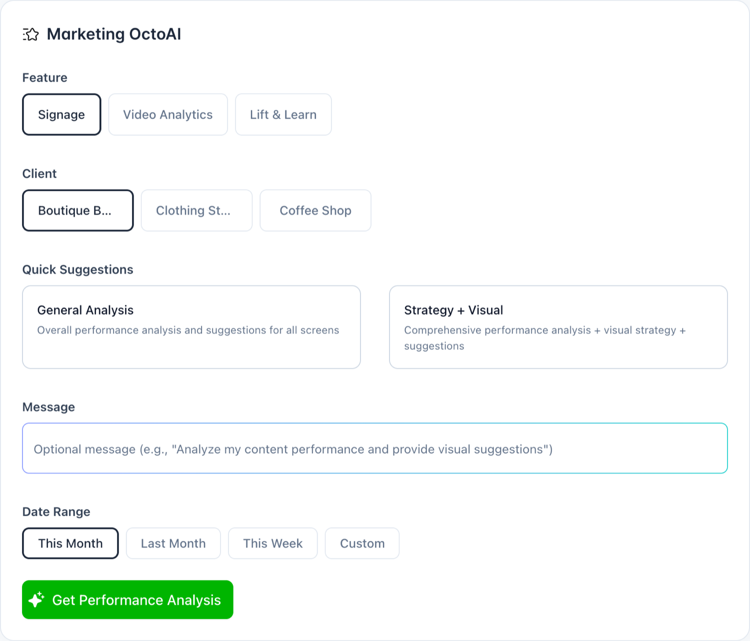 OctoAI Content Advisor performance analysis